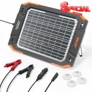 BALDR Upgraded 13W Solar Battery Trickle Charger Maintainer 12V Portable Waterproof Solar Panel Trickle Charging Kit for Car Automotive Boat Marine RV