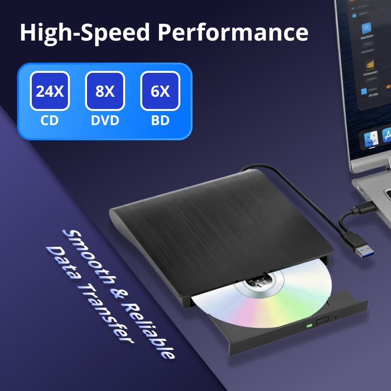 USB 3.0 & Type-C Portable Optical Drive