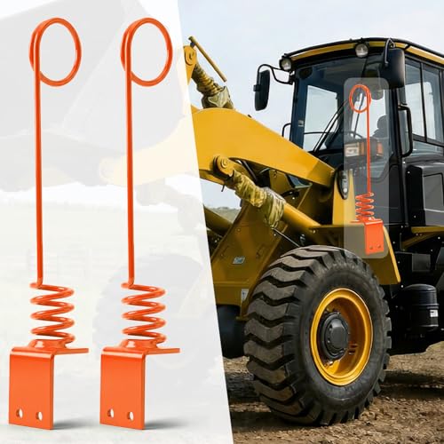Bolt-On/Weld-On Hydraulic Hose Holder for Skid Steer & Outdoor Use Orange