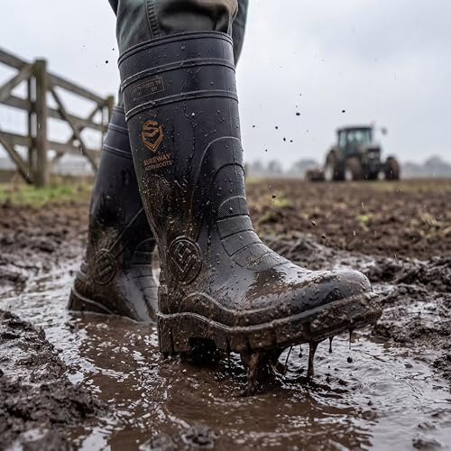 Soft Toe Mud Boots with Steel Shank & Arch Support