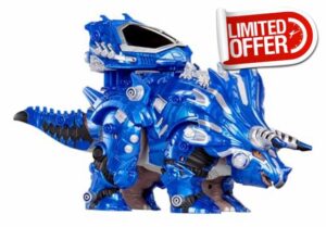 Armor-Up Triceratops Dinosaur Cobalt Toy Figure with 7 Removable Armor Pieces