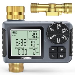 Programmable Sprinkler Controller for Garden Faucet with Auto/Manual/Rain Delay Mode
