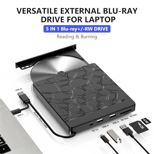 Portable 5-in-1 USB 3.0 BD Reader