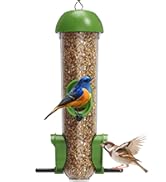 LONA Bird Feeders for Outdoors 2 Pack, Tube Birds Feeder Weatherproof with Multiple Hanging Metho...