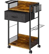 DAOUTIME Computer Desk with Drawers, 37.3 Inch Home Office Work Desk with Storage Shelf, Kids Tee...
