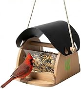 LONA Squirrel Proof Bird Feeding Cage for Outdoors - All-Weather Metal Caged Bird Feeders with Pe...