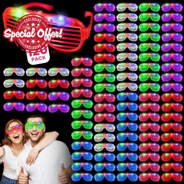 120 Pack LED Glasses