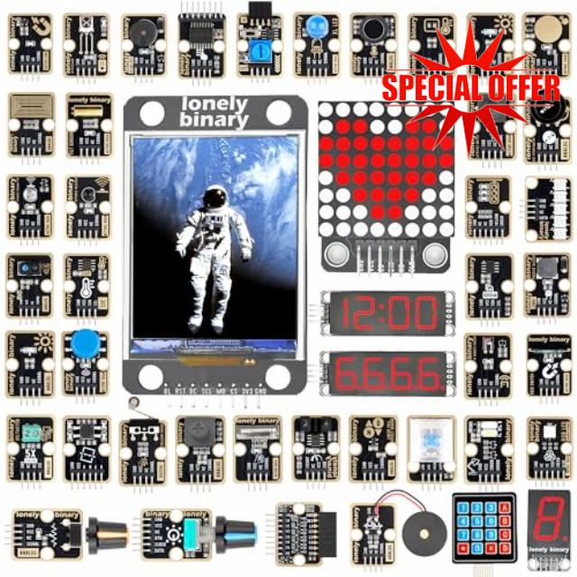 TinkerBlock 46-Piece Sensor Module Kit Gold Edition
