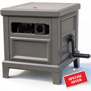 Heavy Duty Steel Garden Hose Reel Deck Box