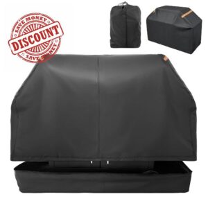 Patented Fully Enclosed Grill Covers for Outdoor Grill 58 Inch 2-in-1 Heavy Duty Barbecue Grill Cover 600D Waterproof Animal-Proof BBQ Cover Outside Fits Weber