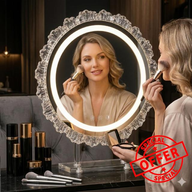 16" Hollywood Round Vanity Mirror with Lights