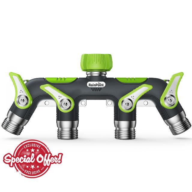 RAINPOINT 4 Way Garden Hose Splitter