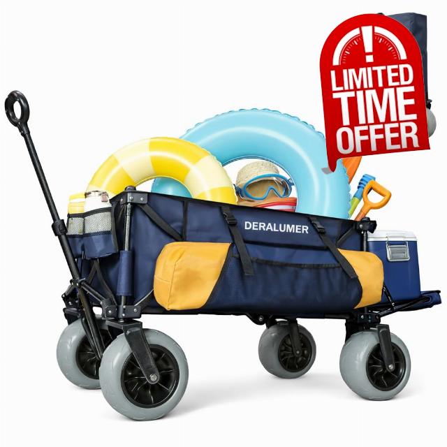 X900 Beach Wagon for Sand with 9"×4" Big Wheels