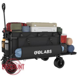 Golabs WA2 Wagon Cart Max 560lbs Load & Expandable Storage Max 280L(2 Side Strap)