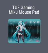 ASUS TUF Gaming P1 Hatsune Miku Edition Portable Gaming Mouse Pad &ndash; 10&rdquo; x 8&rdquo; (Medium Size), Aqua