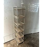 MAYBOSS 3 Tier Metal Rolling Utility Cart Organizer, Cleaning Supplies Carts with Lockable Wheels...