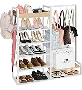 NauwaBarn Makeup Organizer Cart with 3 Drawers & Detachable Hair Tool Holder, Rolling Cosmetic St...