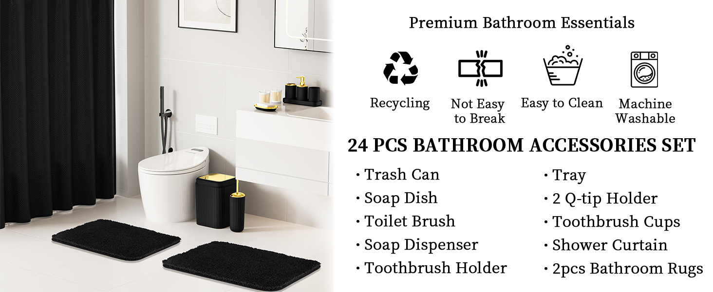 complete purple bathroom set