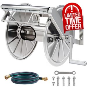 Stainless Steel Garden Hose Reel Heavy Duty