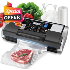 95KPa Vacuum Sealer Machine- Fully Automatic Commercial Food Sealer with 10-in-1 System