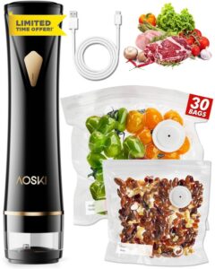 Compact Vacuum Sealer for Food: Powerful Compact Vacuum Sealer Machine with 30 PCS Vacuum Seal Bags