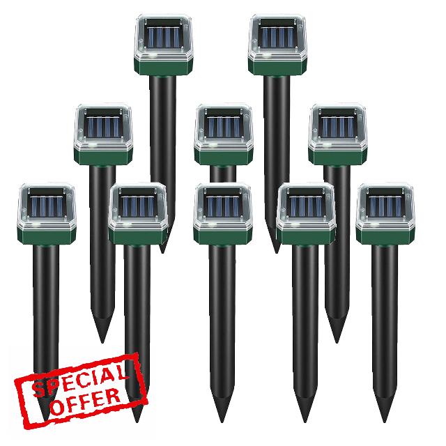 Mole Repellent Solar Powered 10 Pack