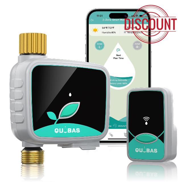 QUOBAS Smart WiFi Water Timer for Garden Hose