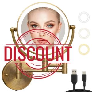 Lighted Makeup Mirror Wall Mounted Extended Arm