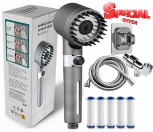 Ion Shower Drops Head Filtered Showerhead With Five Filters