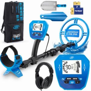 CKG Metal Detector for Adults 12" Deep Detection Professional Gold Detector Kit for Treasure Hunting