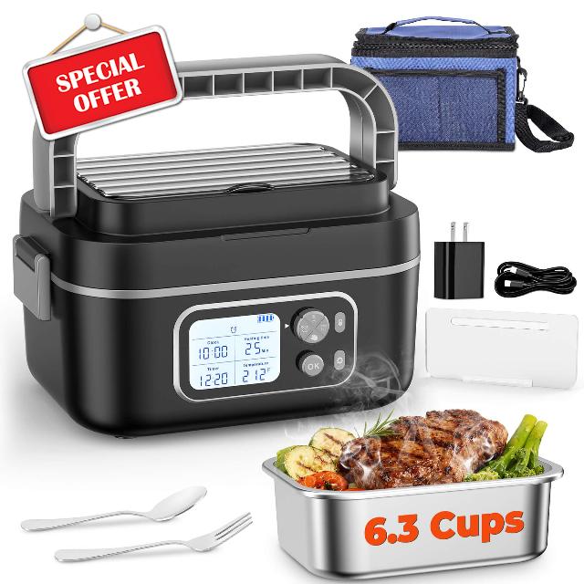 Cordless Electric Lunch Box for Adults