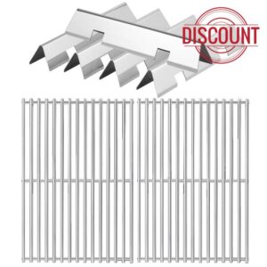 Spirit E310 Grill Parts for Weber Spirit II E-310 330 315 325 335 320 Spirit 2 Grill Replacement Parts Stainless Steel Grill Grates Flavorizer Bars 7638 7636 17.5 Inch GS4 Cooking Grids