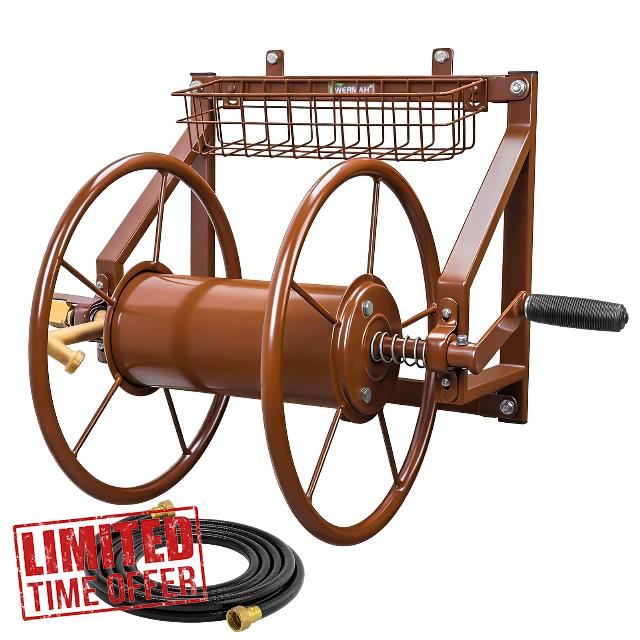 Upgrade Wall Mounted Garden Hose Reel