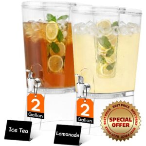 Lifewit 2 Gallon Drink Dispenser for Parties 2 Pcs