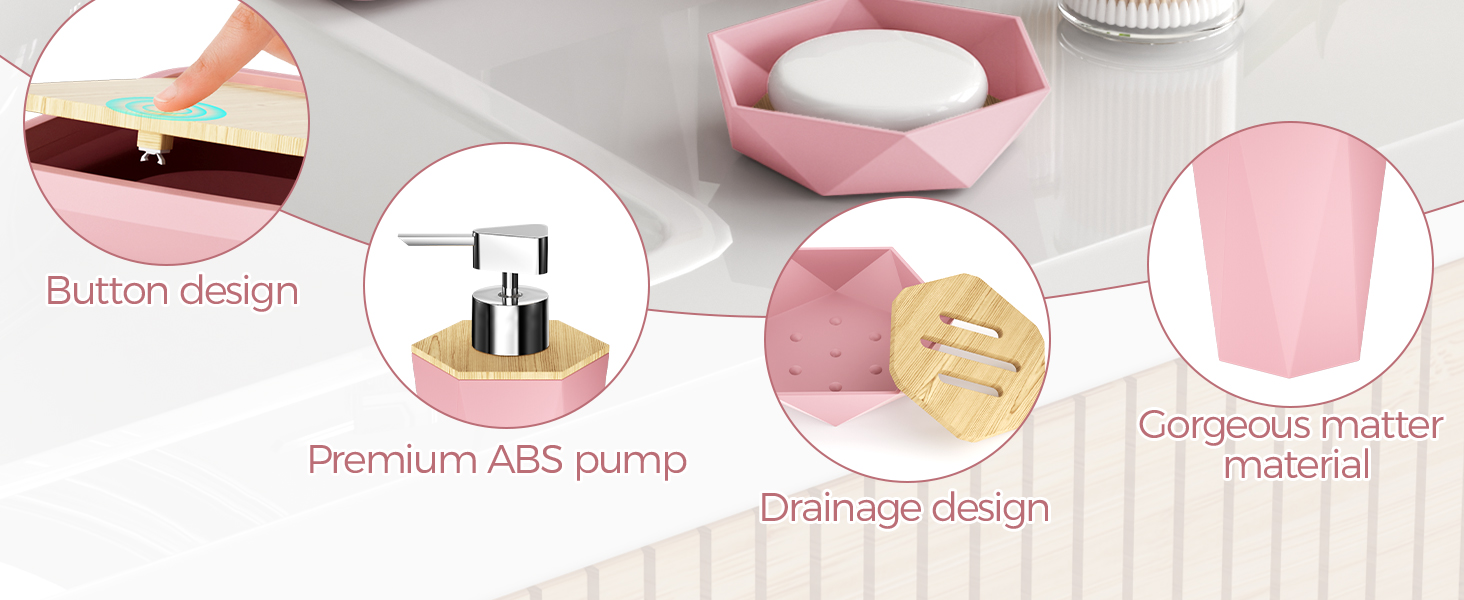 Pink Bathroom Set