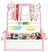 Earring Holder Organizer Gold, 5-Tier Jewelry Display Stand with Elegant Gold Metal Frame and Woo...