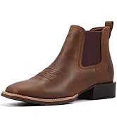 SUREWAY Men's 6" Mid-Top Work Boot - Genuine Leather, Classic Chukka Boots, Lace-Up Ankle Boot
