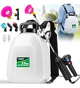 VAXMAY Battery Powered Sprayer 2 Gallon, Upgrade Electric Garden Sprayer with 3 Adjustable Speed,...