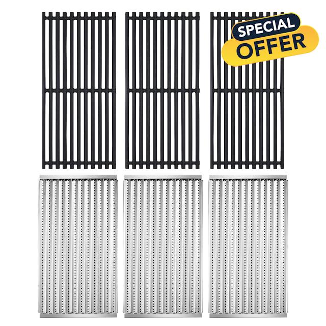 463242516 Grill Replacement Parts for Charbroil Tru Infrared Grill Grates Emitters 463355220 463367016 463242515 G474-0017-W2 G466-2400-W1 3 Burner Commercial Infrared Grates Emitter Plates