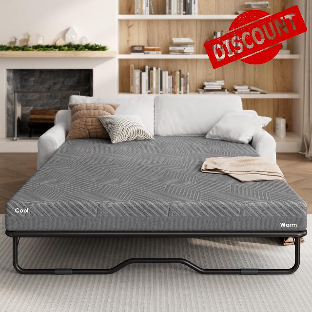 Dual-Side Queen Size Sofa Bed Mattress 4 Inch