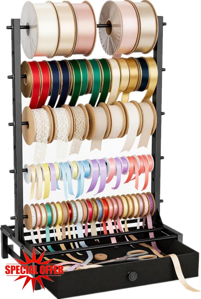 Ribbon Organizer with Fabric Drawer
