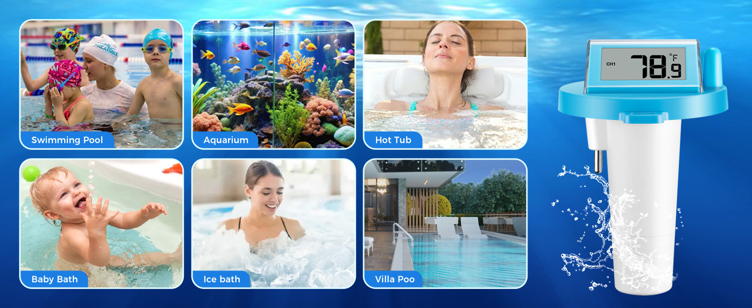 Solar Wireless Floating Pool Thermometer