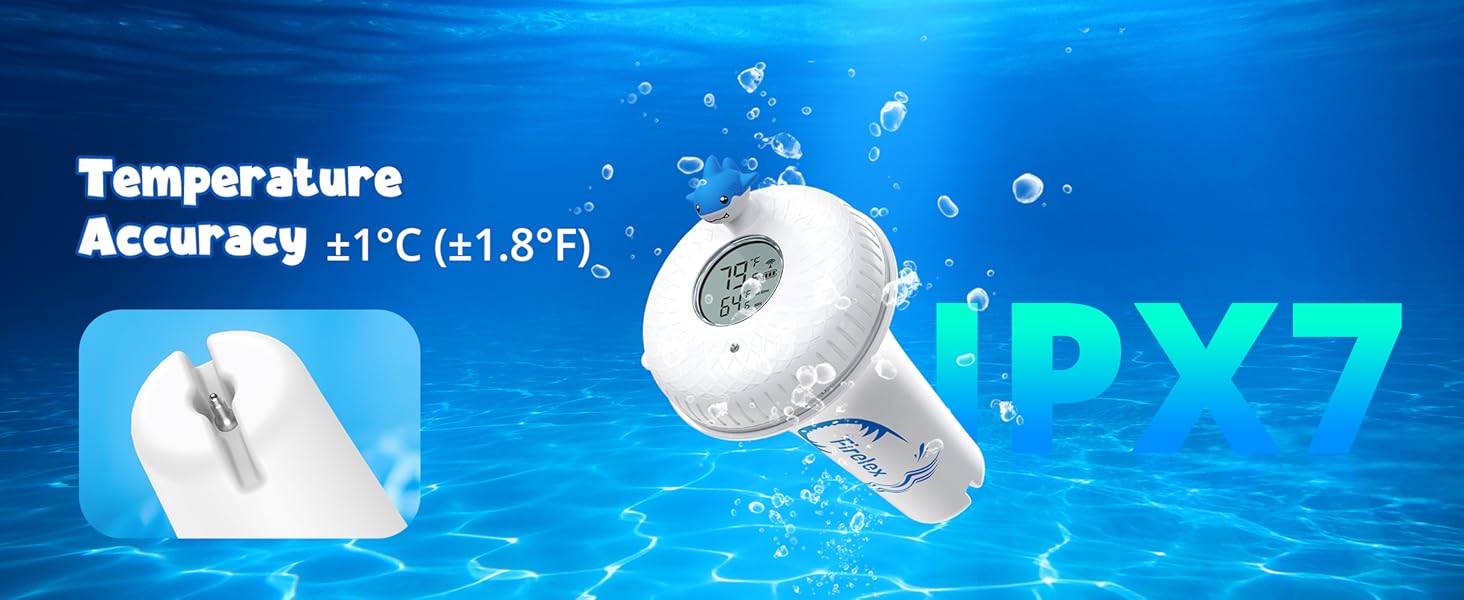 swimming pool thermometer floating easy read temperature digital wireless wifi app remote funny
