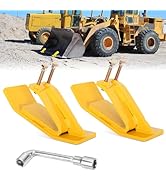 Tractor Bucket Protector, EBESTTECH 2 PCS Bucket Edge Anti-Skid Device Ski Edge Protector Double ...