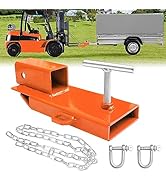 Forklift Trailer Hitch Attachment, EBESTTECH 1 PC 2" Receiver Trailer Towing Adapter with Chain Red