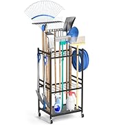 DAOUTIME 8 Tier Rolling File Cart with Hanging File Folder Organizer, Mobile File Organizer with ...