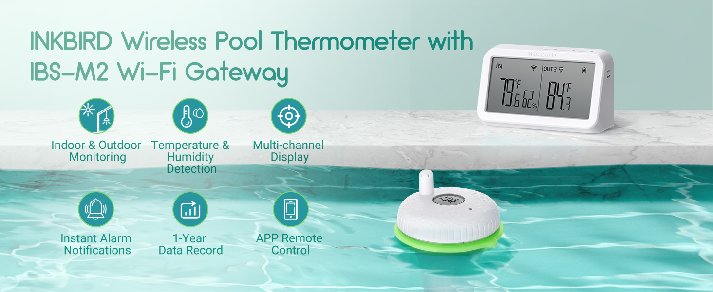 swimming pool thermometer floating easy read temperature digital wireless wifi solar bath monitor