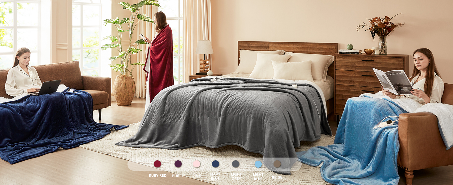 Homemate heated blanket is more energy efficient,and you can save more heating costs in winter