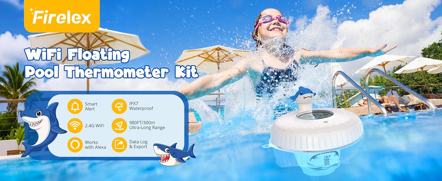 swimming pool thermometer floating easy read temperature digital wireless wifi solar bath monitor