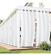 RichSets Outdoor Curtains for Patio Waterproof 6 Panels - Windproof, Privacy, Weatherproof Outsid...